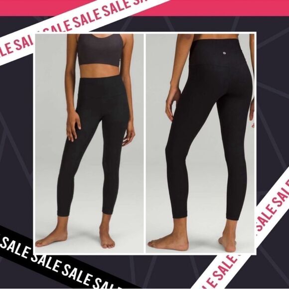 Lululemon Align Ribbed High-Rise Pant 25" Black Leggings size 6 NWT - Picture 2 of 6